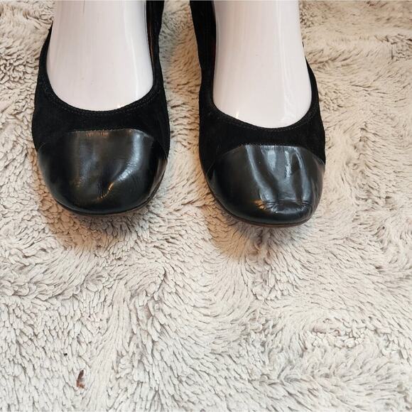 LANVIN PARIS BLACK PATENT LEATHER FLATS SIZE 6 - Picture 4 of 10